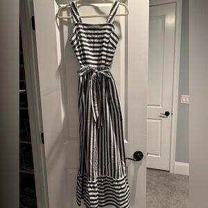 a new day Black and White Striped Maxi Dress